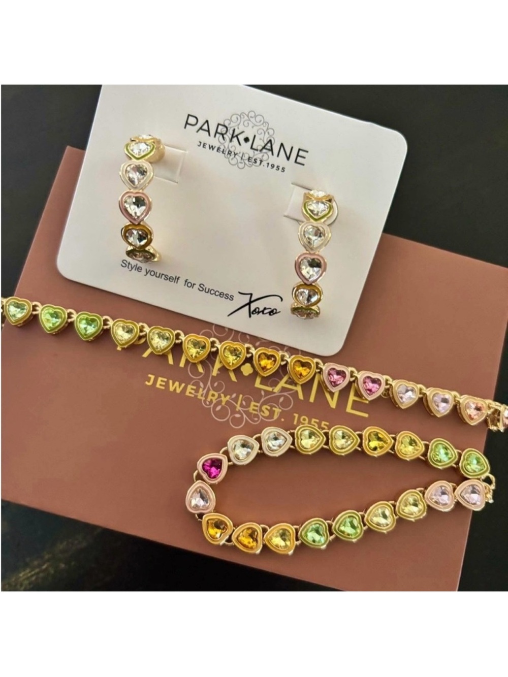 Park Lane Candy Heart Necklace and Earring Set